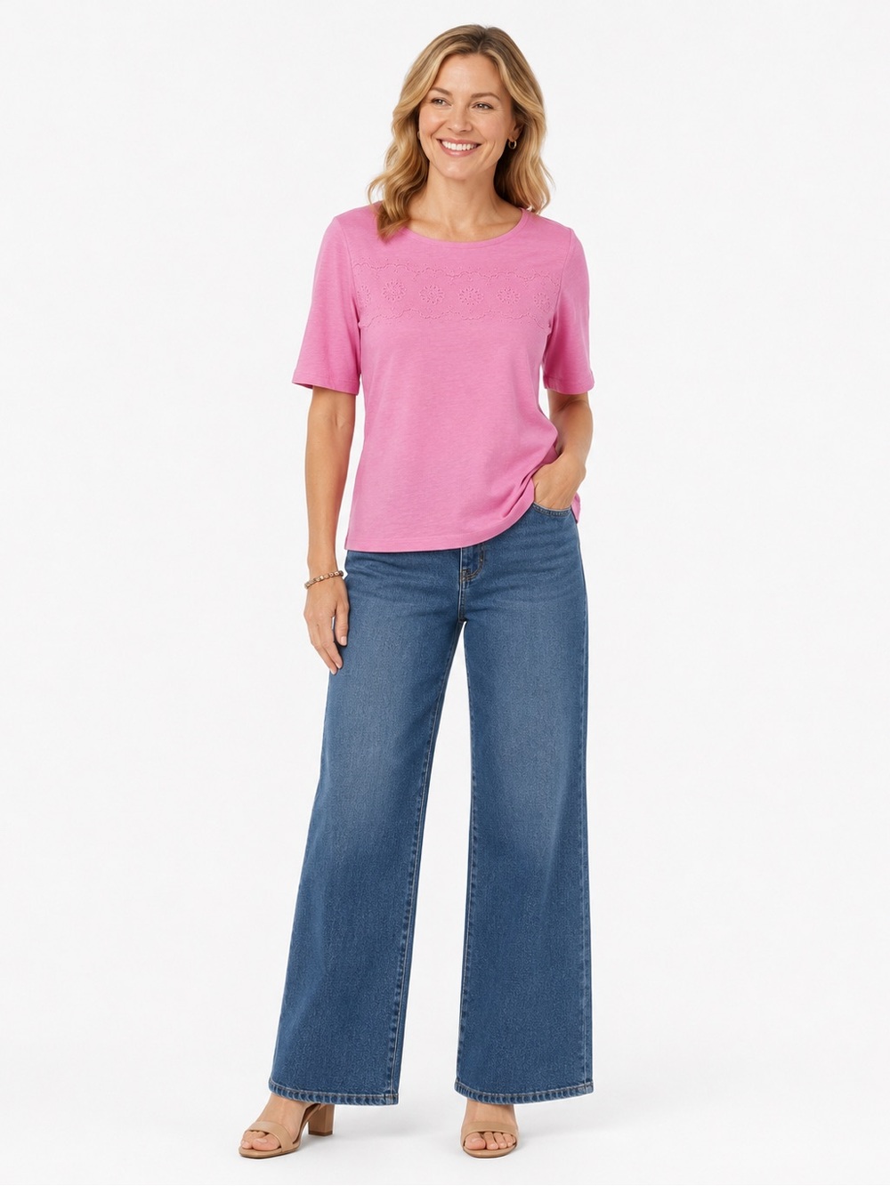 Talbots Pink blouse cotton womens size small